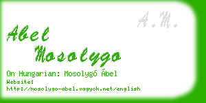 abel mosolygo business card