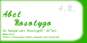abel mosolygo business card